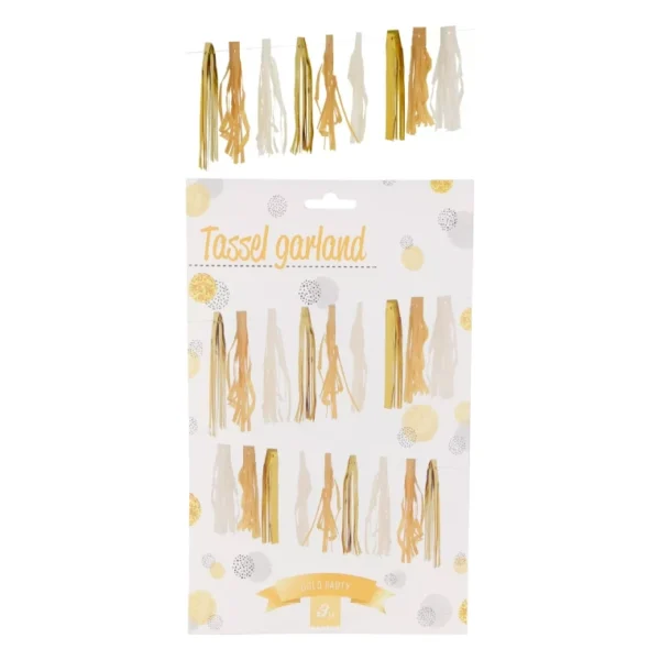 18PCS TASSELS WHITE GOLD ORANGE GARLAND BUNTING FOR PARTY DECORATIONS SUPPLIES - Image 4