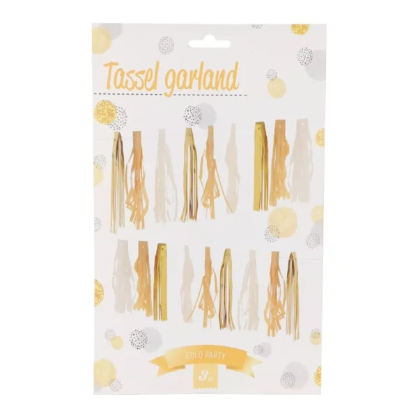 18PCS TASSELS WHITE GOLD ORANGE GARLAND BUNTING FOR PARTY DECORATIONS SUPPLIES - Image 2