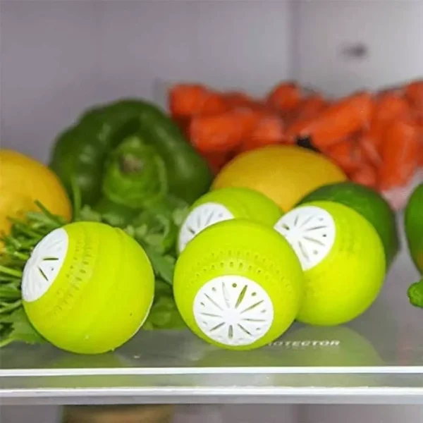 3PCS SET GREEN FRIDGE BALLS SMELL REMOVER ODOUR FOOD SMELL REFRIGERATOR NEW - Image 5