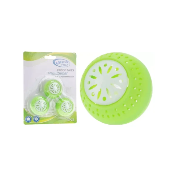 3PCS SET GREEN FRIDGE BALLS SMELL REMOVER ODOUR FOOD SMELL REFRIGERATOR NEW - Image 4