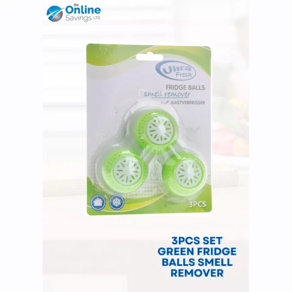 3PCS SET GREEN FRIDGE BALLS SMELL REMOVER ODOUR FOOD SMELL REFRIGERATOR NEW