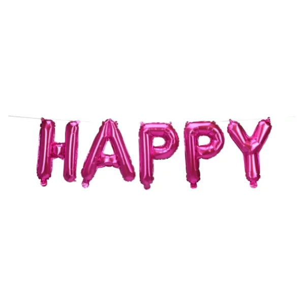 HAPPY BIRTHDAY BALLOON FOIL DECORATION LETTERS MULTI COLOR BIRTHDAY PARTY WALL - Image 13