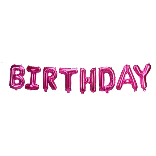 HAPPY BIRTHDAY BALLOON FOIL DECORATION LETTERS MULTI COLOR BIRTHDAY PARTY WALL - Image 17