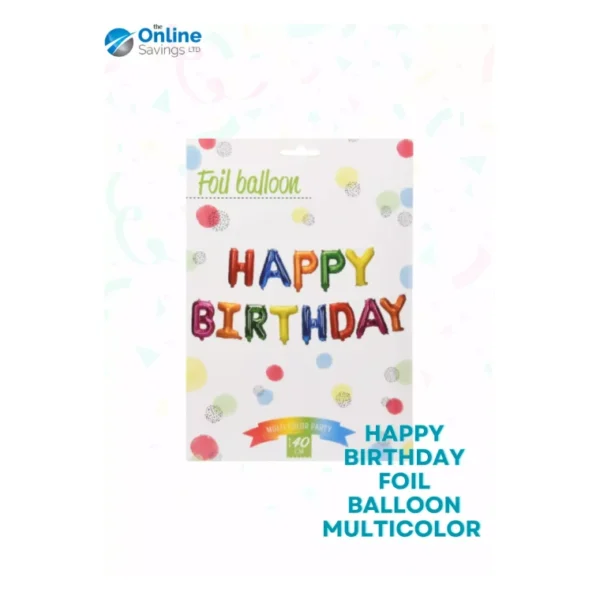 HAPPY BIRTHDAY BALLOON FOIL DECORATION LETTERS MULTI COLOR BIRTHDAY PARTY WALL - Image 12