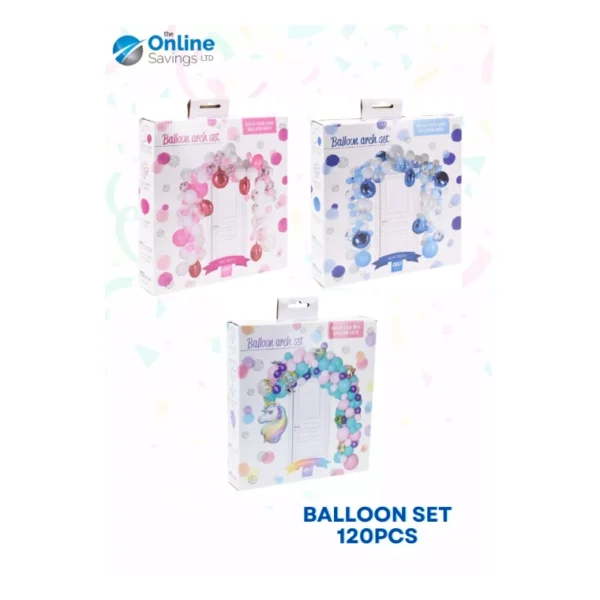 120 PCS BALLOON SET BIRTHDAY PARTY DECORATIONS WEDDING BABY SHOWER ANNIVERSARY