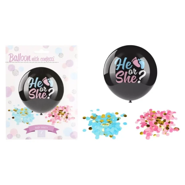 GENDER REVEAL BABY SHOWER SET PARTY DECORATION BALLOONS CONFETTI TABLECLOTH - Image 2