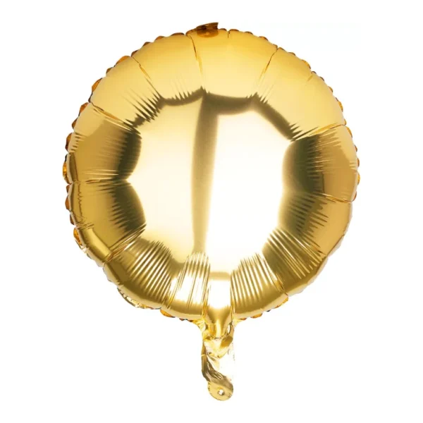 GOLD ROUND FOIL BALLOON 46CM SET OF 10 PCS CIRCLE BIRTHDAY PARTY WEDDING 46CM - Image 3