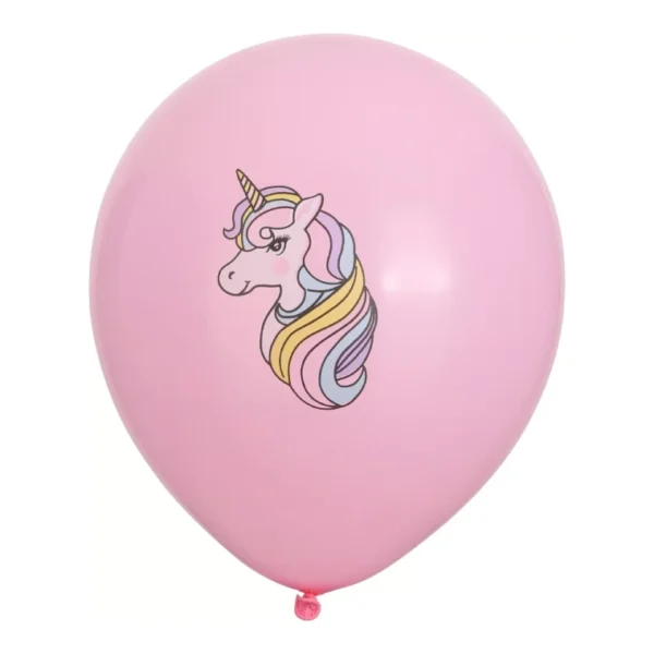 12 PCS UNICORN DESIGN BALLOONS BIRTHDAY WHITE PINK PARTY DECORATIONS MAGICAL NEW - Image 4
