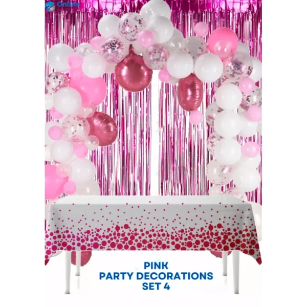 147PCS SET BIRTHDAY PARTY DECORATIONS FULL SET BALLOONS CURTAIN TASSELS HAT - Image 7