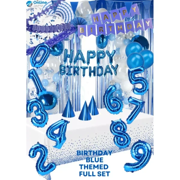 147PCS SET BIRTHDAY PARTY DECORATIONS FULL SET BALLOONS CURTAIN TASSELS HAT - Image 10