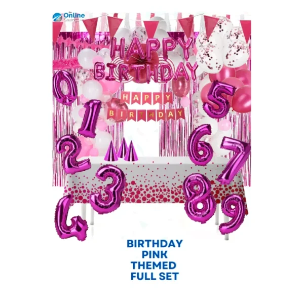 147PCS SET BIRTHDAY PARTY DECORATIONS FULL SET BALLOONS CURTAIN TASSELS HAT - Image 11
