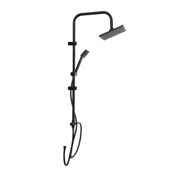 MODERN BATHROOM RAIN SHOWER COLUMN SET MATT BLACK STAINLESS STEEL SHOWER 2-IN-1 - Image 4