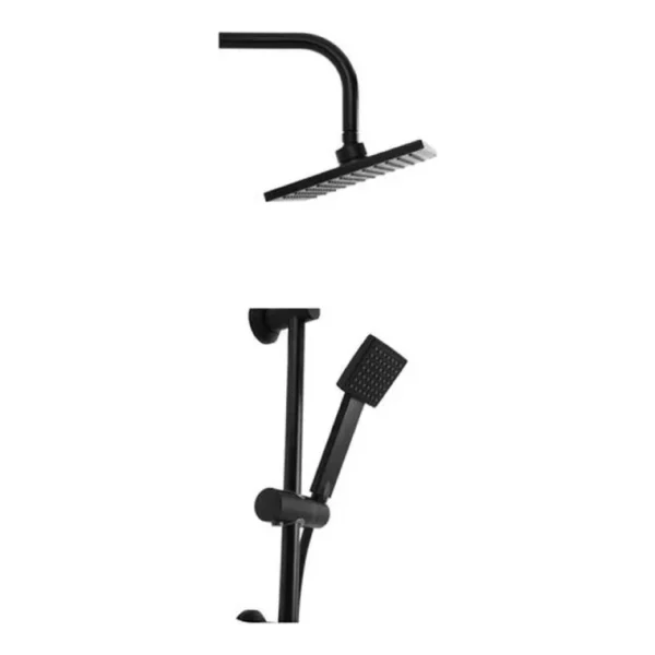 MODERN BATHROOM RAIN SHOWER COLUMN SET MATT BLACK STAINLESS STEEL SHOWER 2-IN-1 - Image 3