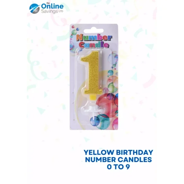 COLORED GLITTER BIRTHDAY NUMBER CANDLES 0 TO 9 BIRTHDAY EVENT CAKE TOPPER - Image 3