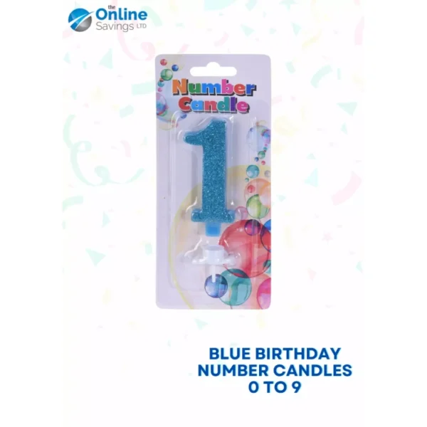 COLORED GLITTER BIRTHDAY NUMBER CANDLES 0 TO 9 BIRTHDAY EVENT CAKE TOPPER - Image 4