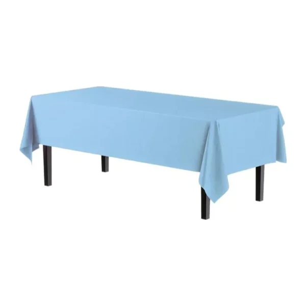 TABLE CLOTH BABY BLUE BABY PINK BIRTHDAY PARTY KITCHEN TABLE COVER 130X220CM - Image 2