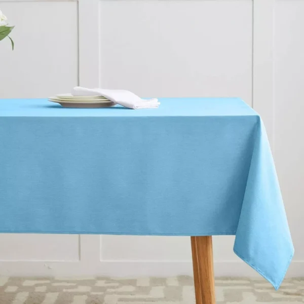 TABLE CLOTH BABY BLUE BABY PINK BIRTHDAY PARTY KITCHEN TABLE COVER 130X220CM - Image 3