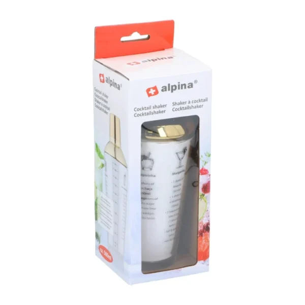 480ML COCKTAIL SHAKER Mixer Measuring Glass and stainless Steel With Recipes - Image 5