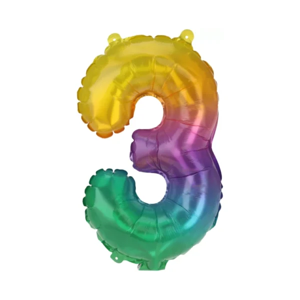MULTICOLOR BIRTHDAY DECOR 24PCS SET BALLOONS BUNTING NUMBERS HATS TABLECLOTH - Image 9