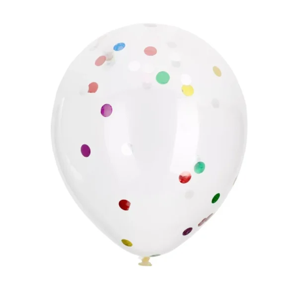 CONFETTI BALLOONS 4 COLOR CHOICES DECORATIONS FOR CELEBRATIONS PARTY- 8PCS - Image 4