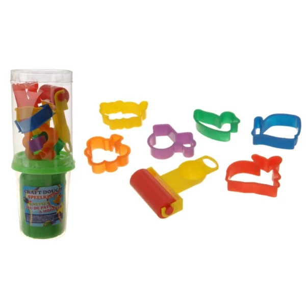 PLAY MODELLING DOUGH SET OF 8PCS 5ASS CLEAR ACTIVTY WITH TOOLS CLAY FUN KIDS - Image 2