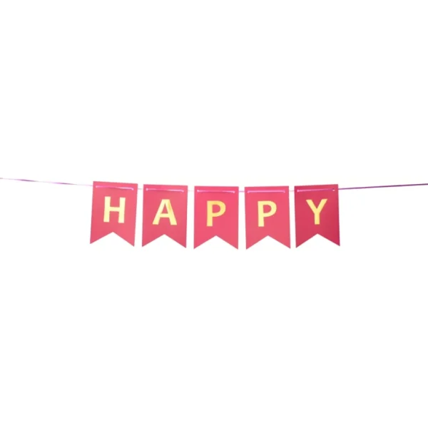 COLORFUL FLAG LINE HAPPY BIRTHDAY BUNTING BANNER COLORS DECORATIONS PHOTOS - Image 12