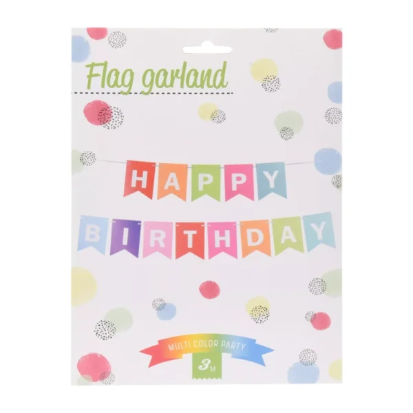 COLORFUL FLAG LINE HAPPY BIRTHDAY BUNTING BANNER COLORS DECORATIONS PHOTOS - Image 15