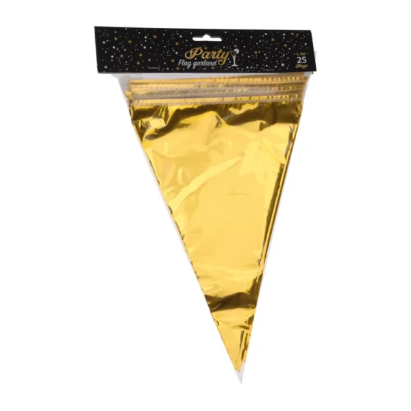600CM FLAG LINE GOLD FOR PARTY WEDDINGS BABY SHOWER GRADUATION DECOR - 25 FLAGS - Image 2