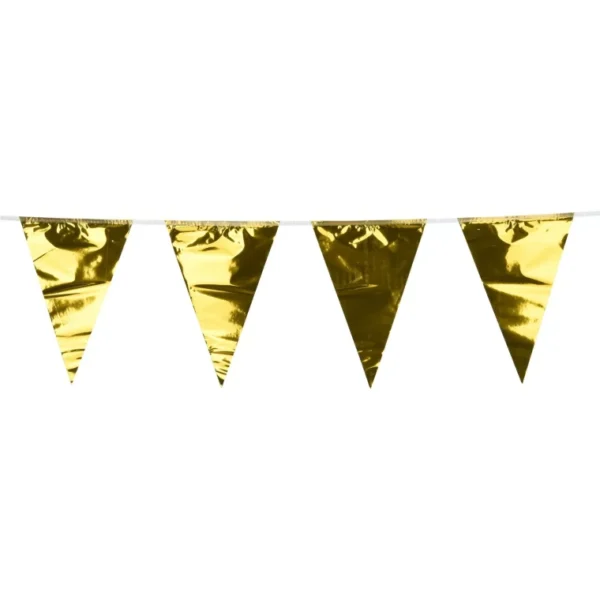 600CM FLAG LINE GOLD FOR PARTY WEDDINGS BABY SHOWER GRADUATION DECOR - 25 FLAGS - Image 3