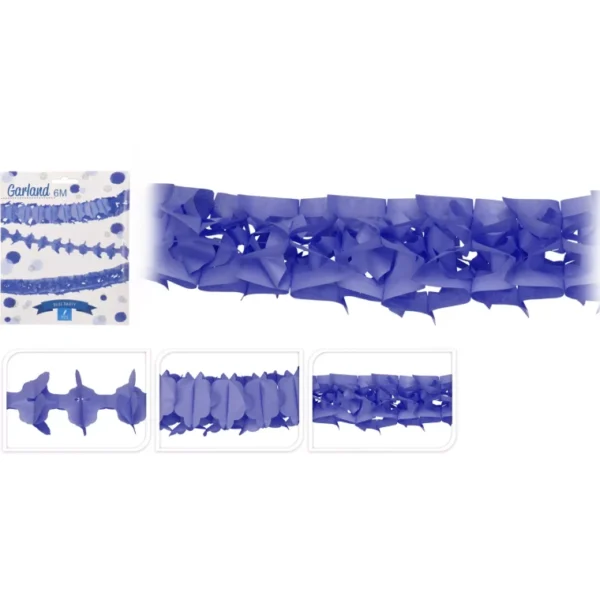 6M - FOUR HANGING LEAF GARLAND BUNTING PAPER BIRTHDAY WEDDING PARTY COLORS - 1PC - Image 15