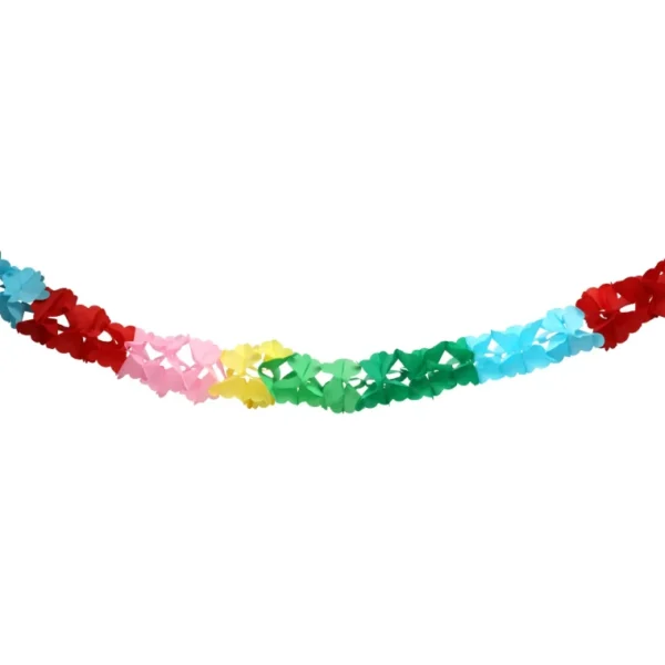 6M - FOUR HANGING LEAF GARLAND BUNTING PAPER BIRTHDAY WEDDING PARTY COLORS - 1PC - Image 9