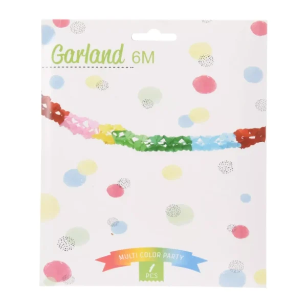 6M - FOUR HANGING LEAF GARLAND BUNTING PAPER BIRTHDAY WEDDING PARTY COLORS - 1PC - Image 11