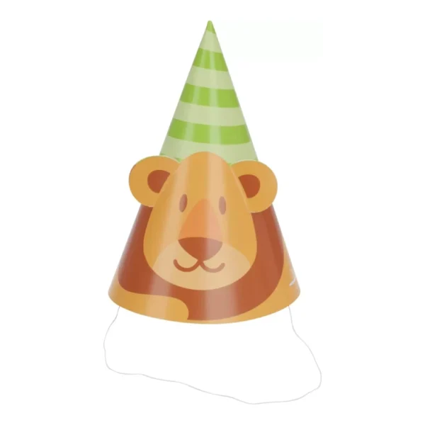 NEW HAT PAPER JUNGLE DESIGN Party Hats for Kids Birthday Party Games Fun - 8PCS - Image 7
