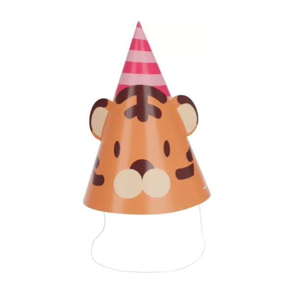 NEW HAT PAPER JUNGLE DESIGN Party Hats for Kids Birthday Party Games Fun - 8PCS - Image 5