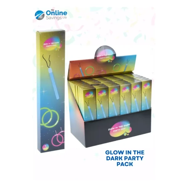 GLOW IN THE DARK PARTY PACK NEON PARTY MULTI COLOR FOR CHILDREN AND ADULTS NEW