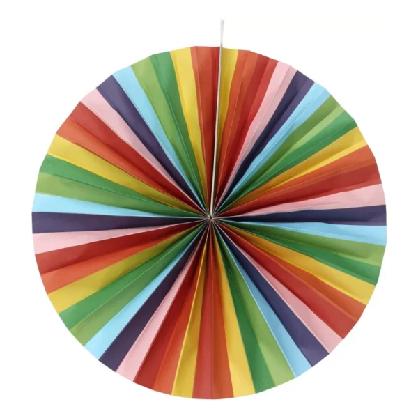 PAPER FAN DECORATION MULTICOLOR PARTY EVENT WEDDING COLORFULL PAPER FAN 3PCS NEW - Image 5