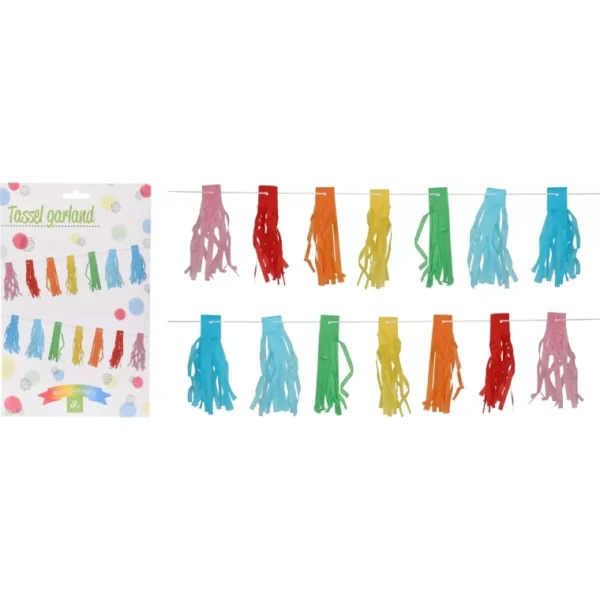 PAPER TASSEL GARLAND 20PCS COLORS PARTY DECORATIONS BIRTHDAY PARTY- 20PCS TASSEL - Image 2