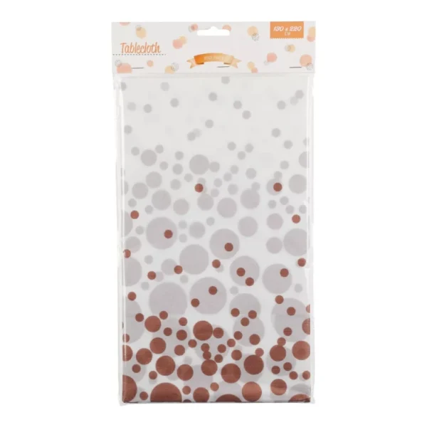 PARTY TABLE CLOTH RECTANGLE COLORED POLKA DOTS TABLES PARTY 130X220CM - Image 2