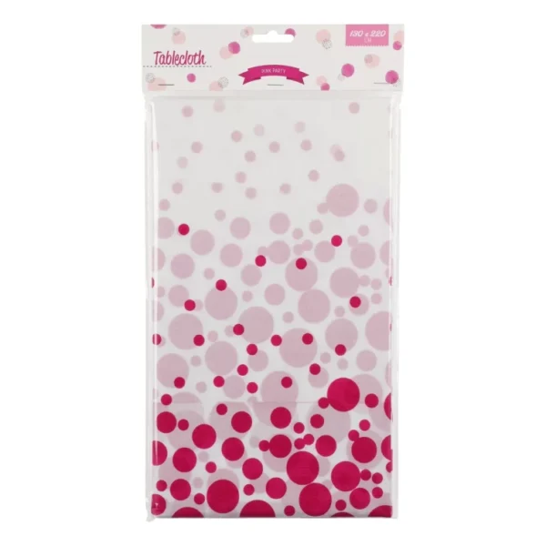 PARTY TABLE CLOTH RECTANGLE COLORED POLKA DOTS TABLES PARTY 130X220CM - Image 3