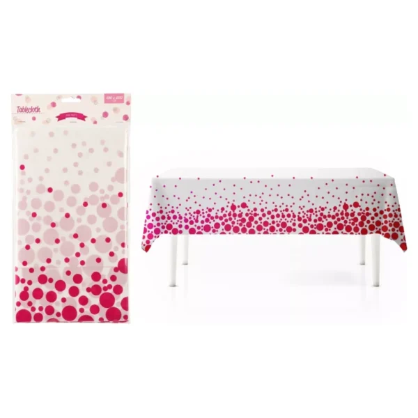 PARTY TABLE CLOTH RECTANGLE COLORED POLKA DOTS TABLES PARTY 130X220CM - Image 9