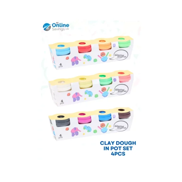 PLAY CLAY DOUGH IN POT SET FUN ACTIVITY KIDS ART & CRAFTS COLORFUL 4 SIZE OPTION - Image 24