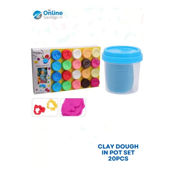 PLAY CLAY DOUGH IN POT SET FUN ACTIVITY KIDS ART & CRAFTS COLORFUL 4 SIZE OPTION - Image 34