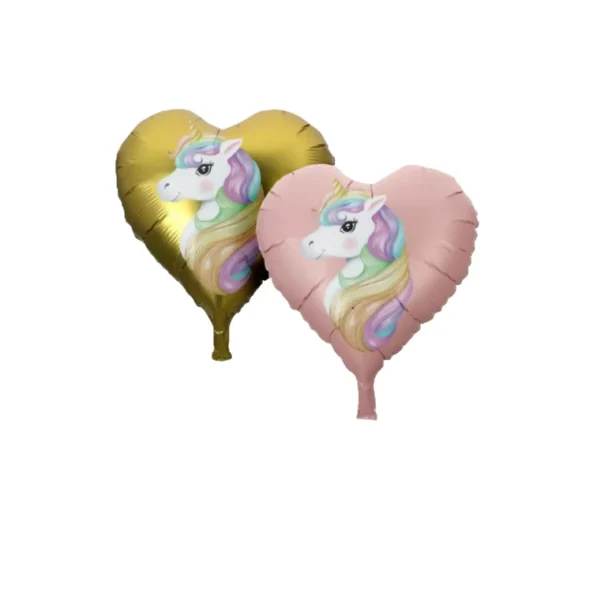 25CM HEART FOIL UNICORN BALLOON BIRTHDAY PARTY BABY SHOWER DECORATIONS 4PCS - Image 4