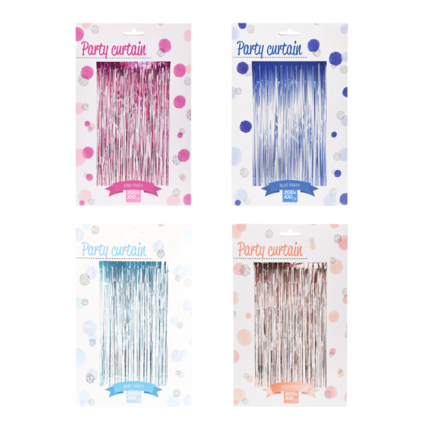 PARTY CURTAIN PHOTO DECORATIONS BIRTHDAY WEDDING 250X100CM CHOICE OF 4 COLOURS