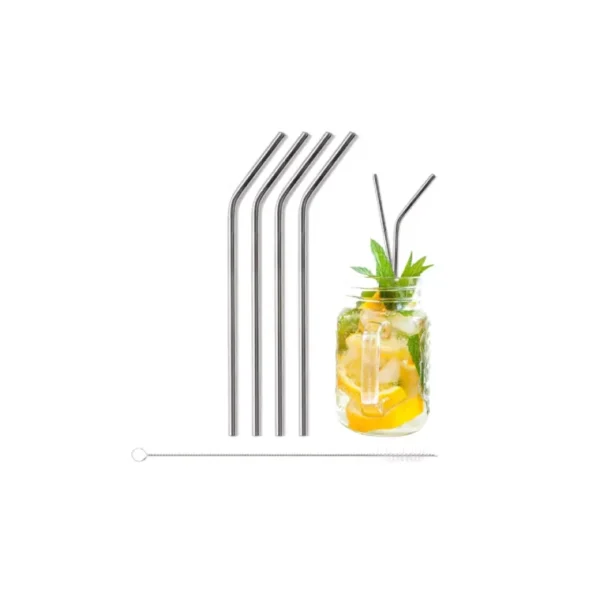 5PCS ECO STRAW Reusable Stainless Steel Drinking Straws Set With Cleaning Brush - Image 8