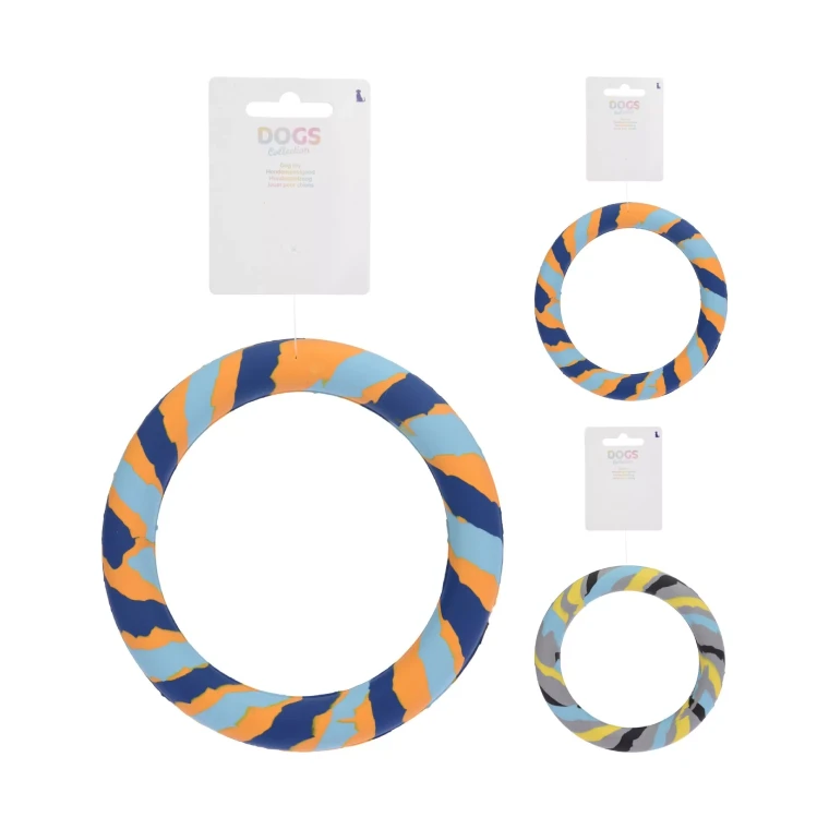 DOG TOY RUBBER RING For Fetch Chew Ring For M/ L/ XL Dogs 12CM COLORFUL TOY - Image 4