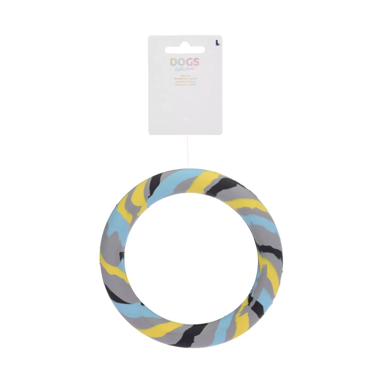 DOG TOY RUBBER RING For Fetch Chew Ring For M/ L/ XL Dogs 12CM COLORFUL TOY - Image 3
