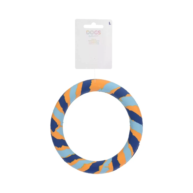 DOG TOY RUBBER RING For Fetch Chew Ring For M/ L/ XL Dogs 12CM COLORFUL TOY - Image 2
